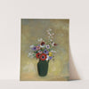 Large Green Vase with Mixed Flowers by Odilon Redon