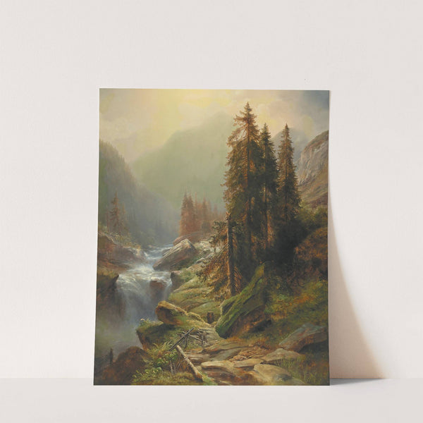 Large Mountain Landscape by Albert Zimmermann