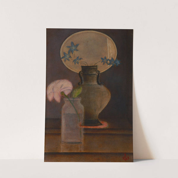 Larkspurs and a Rose by Jan Spychalski