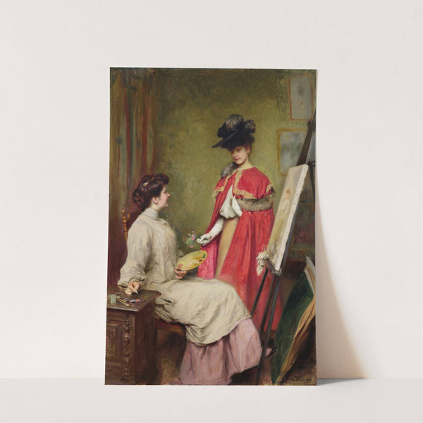 L’arrivée du modèle (1906) by Émile Friant