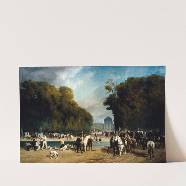 L'Artillerie campée dans le jardin des Tuileries (fin septembre 1870) by Alfred Decaen