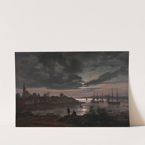 Larvik by Moonlight by Johan Christian Dahl