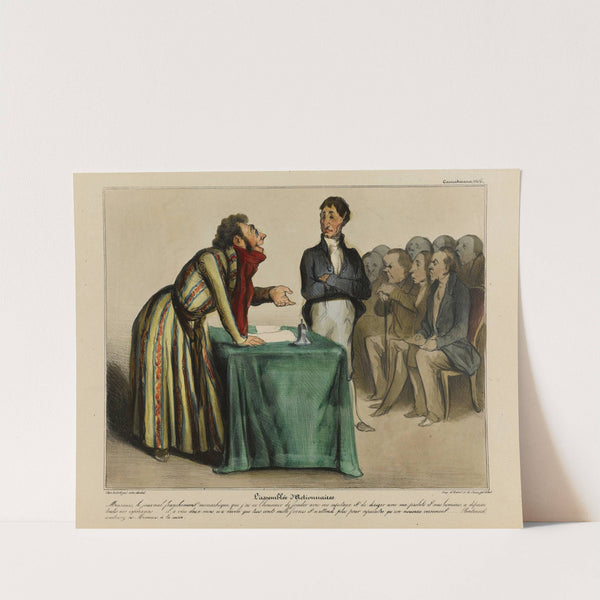 L’assemblée d’actionnaires (1836-1838) by Honoré Daumier