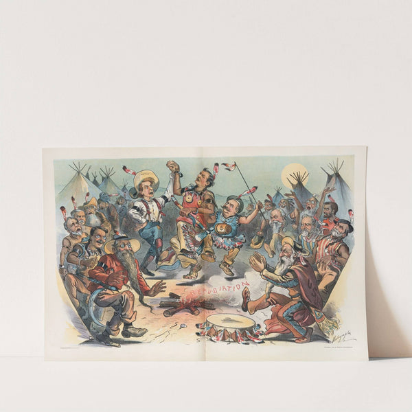 Last ghost-dance of the free silver tribe - just before being sent to the Salt River Reservation by Louis Dalrymple
