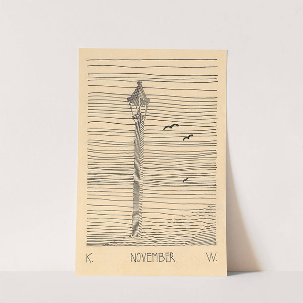 Laterne und drei Vögel by Karl Wiener