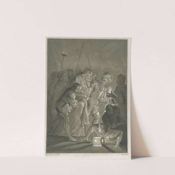 Latona and her sleeping twins, Apollo and Diana, within a landscape (1750–70) by Andrea Scacciati