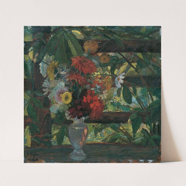 Laube mit Blumen by Wilhelm Legler