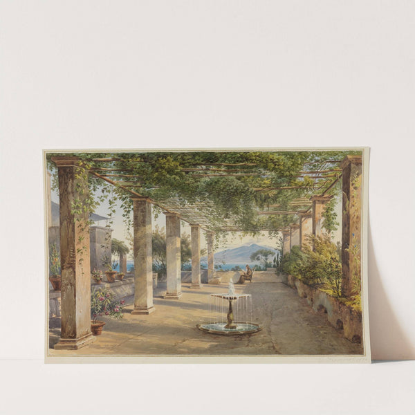 Laubengang der Villa Cucumella in Sorrent by Carl Ludwig Frommel