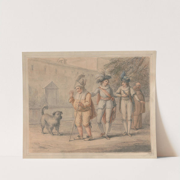 Launce Teaching His Dog Crab by Henry William Bunbury