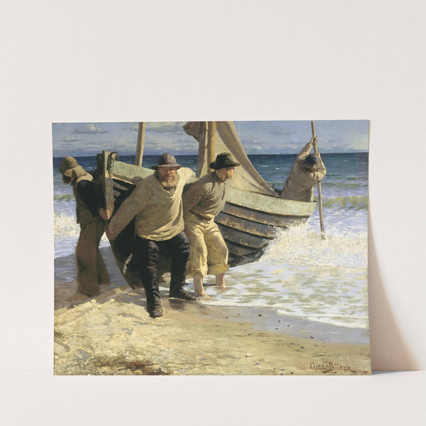 Launching the boat. Skagen by Oscar Björck