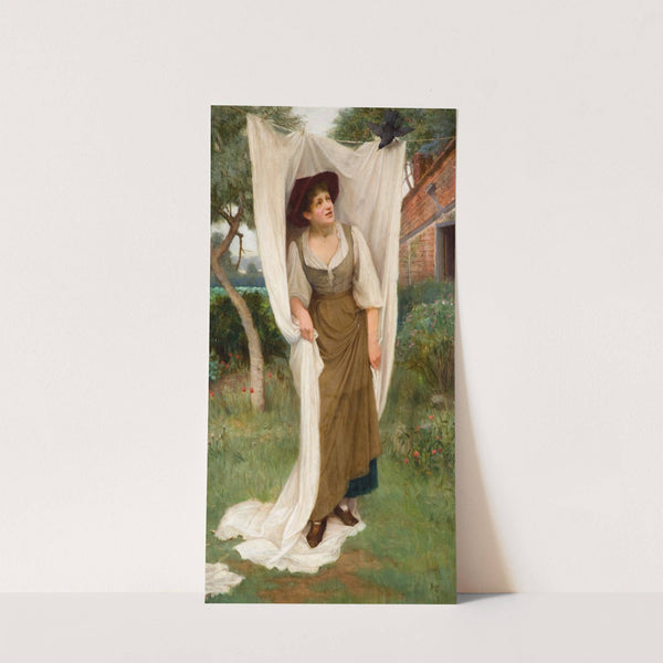 Laundress Startled By A Blackbird by John Scott