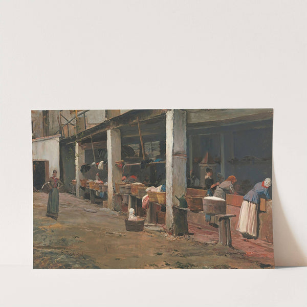 Lavaderos De La Barceloneta (The Washing Place, Barcelona) by Santiago Rusiñol