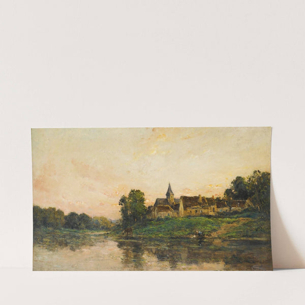 Lavandière et vachère à Porte-joie (1873) by Charles François Daubigny