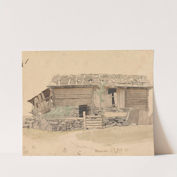 Låve og skigard, Vassenden by Hans Gude