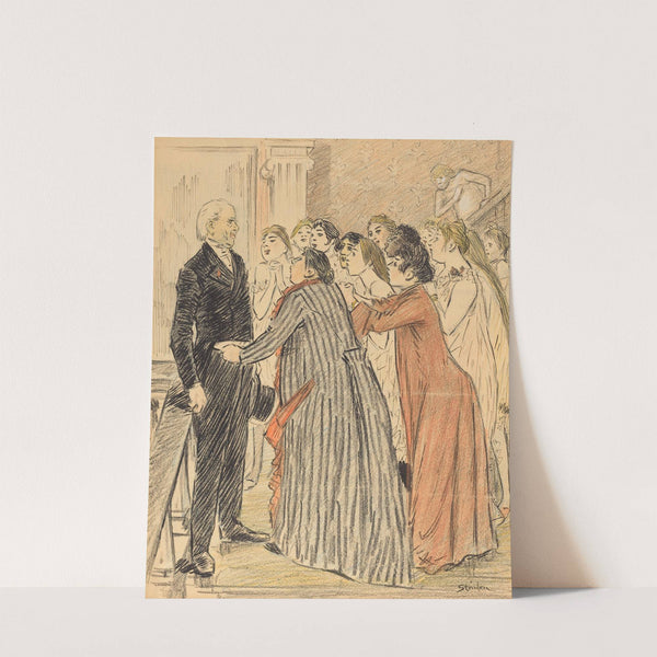 L'aventure Du Vieux Doyen (The Adventure Of The Old Dean) by Théophile Alexandre Steinlen