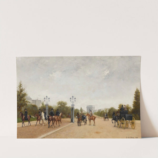 L'avenue du bois de Boulogne by Edmond Grandjean