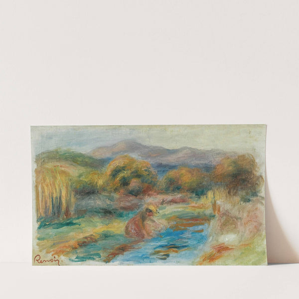 Laveuse Dans Un Paysage (circa 1900-1910) by Pierre-Auguste Renoir