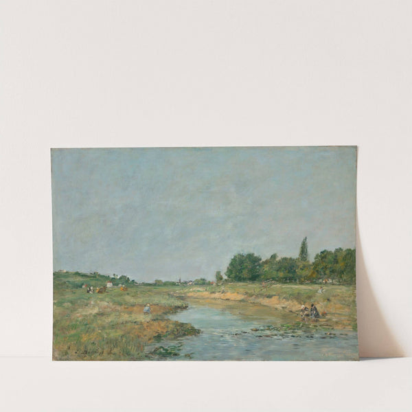 Laveuses au bord de la rivière (1886) by Eugène Boudin