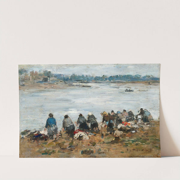 Laveuses au bord de la Touques (circa 1885) by Eugène Boudin