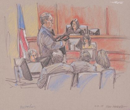 Lawyer, judge Nelva Gozales Ramos and others during the 2014 civil trial against General Motors over faulty ignition switches, Corpus Christi, Texas