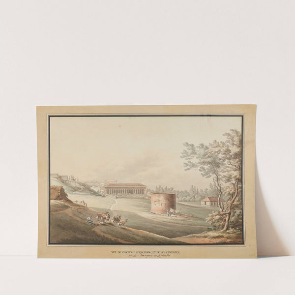 Łazienki Park, the view with the Water Tank by Zygmunt Vogel