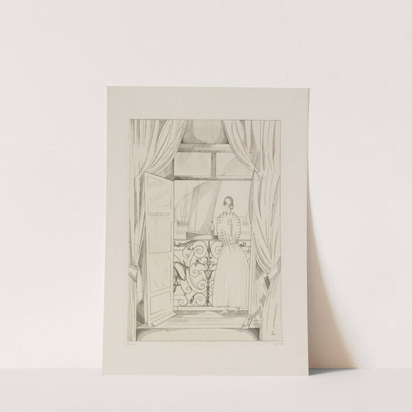 Le balcon sur la mer (1923) by Jean-Émile Laboureur