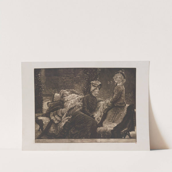 Le banc de jardin (1883) by James Tissot