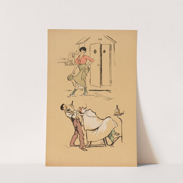 Le barbier (1919) by Georges Goursat (Sem)