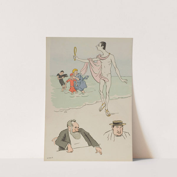 Le baron Maurice de Rothschild, Gaston Dreyfus et autres personnages (1913) by Georges Goursat (Sem)