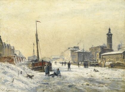 Le Bassin de la Villette en hiver
