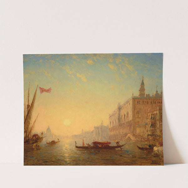 Le bassin, vu du quai des Esclavons by Félix Ziem