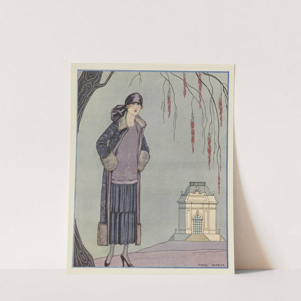 Le Belvédère ; Robe-Manteau, de Worth (1924) by George Barbier