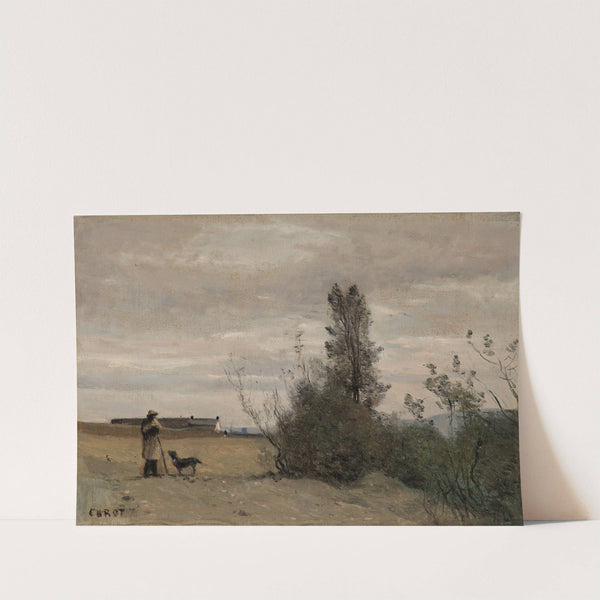 Le Berger avec le chien Rover by Jean-Baptiste-Camille Corot