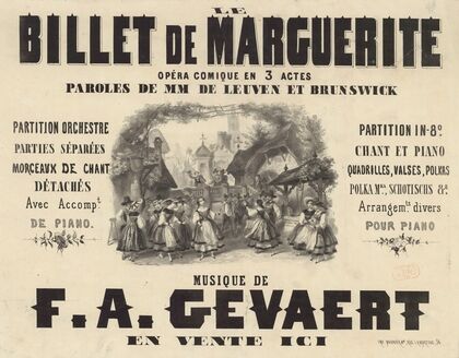 Le Billet de Marguerite, opéra-comique en 3 actes. Paroles de MM de Leuven et Brunswick (1854)