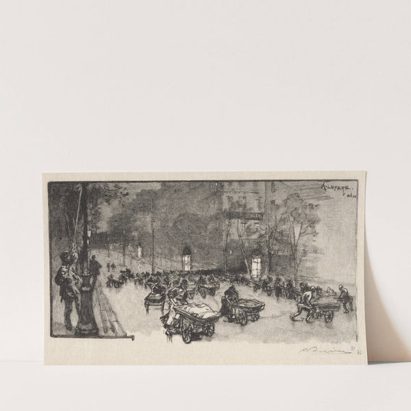 Le Boulevard, au coin du Fauborg Montmartre (1890) by Auguste Louis Lepère