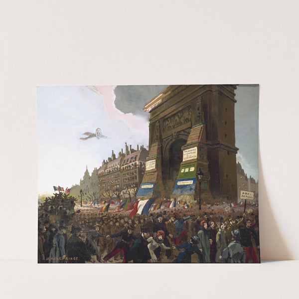 Le boulevard et la porte de Saint-Denis, le 11 novembre 1918 by Jean Leprince