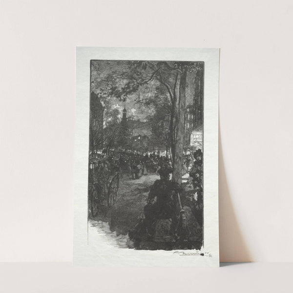 Le Boulevard Montmartre, le Soir (1890) by Auguste Louis Lepère