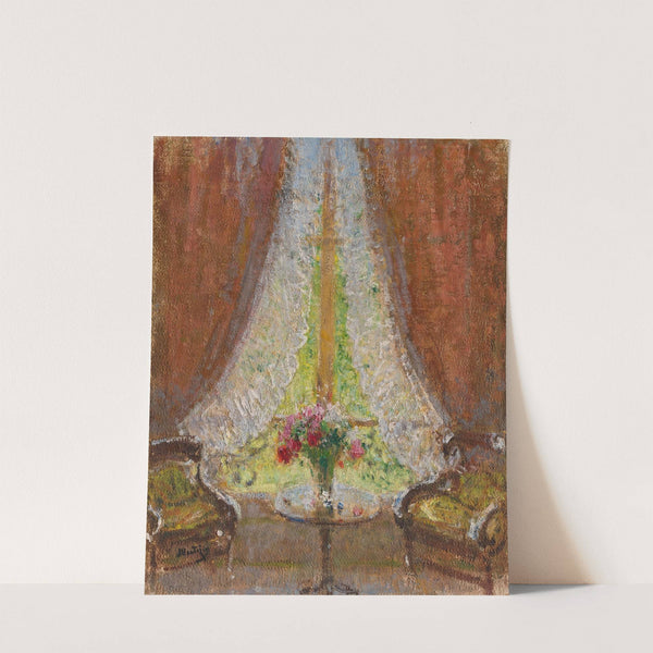Le bouquet à la fenêtre by Pierre-Eugène Montézin