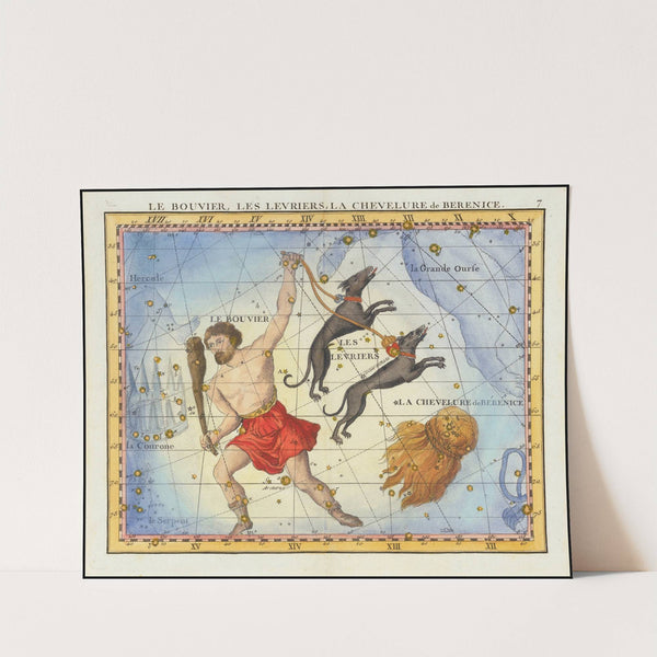 Le Bouvier, Les Levriers, La Chevelure de Berenice (Comae Berenices, Bootes & Cannes Venatici) (1776) by John Flamsteed
