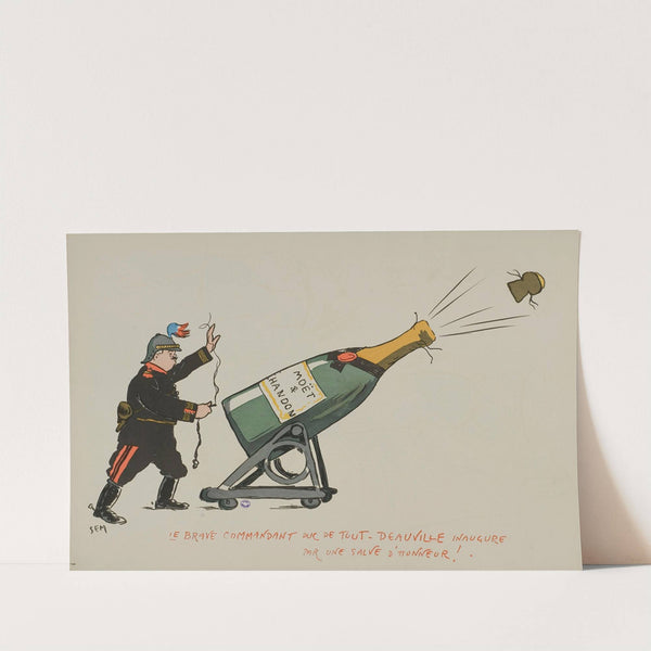 le brave commandant duc de Tout-Deauville inaugure (1912) by Georges Goursat (Sem)