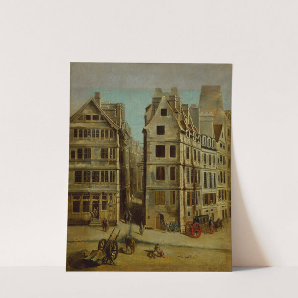 Le cabaret l'Image Notre-Dame, place de Grève, actuelle place de l'Hôtel de Ville by Nicolas Jean-Baptiste Raguenet