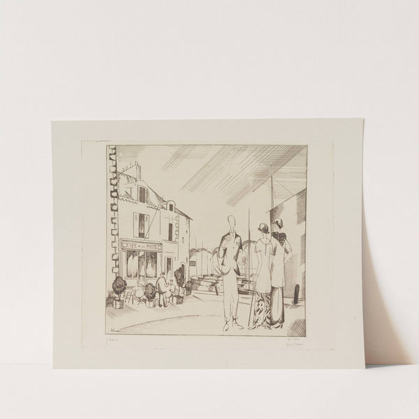 Le café sur le port (1923) by Jean-Émile Laboureur