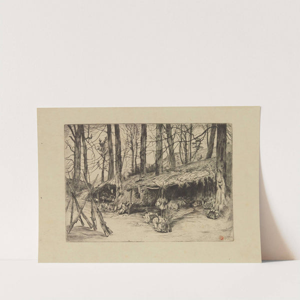 Le campement, parc d’Issy (Souvenir du siège de Paris) (1871-1878) by James Tissot