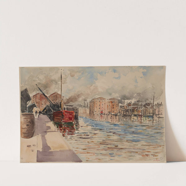 Le canal de la Villette, 19ème arrondissement (1903-1913) by Francis Garat