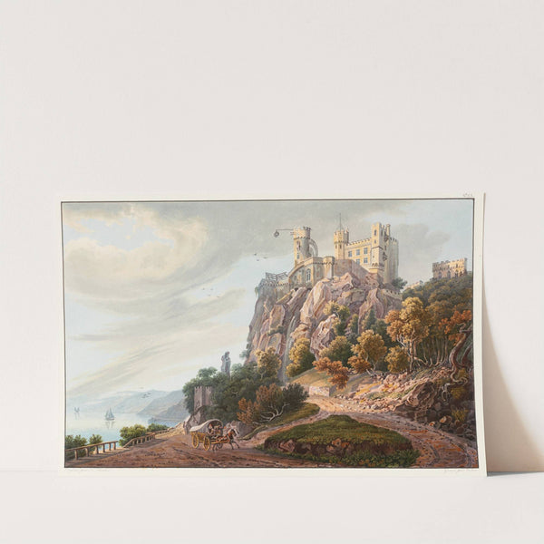 Le château de Rheinstein, appartenant a S.A.R. le Prince Fréderic de Prusse by Johann Ludwig Bleuler