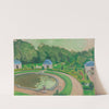 Le Château de Rosanbo, le bassin et les pavillons (esquisse 2) (1942) by Maurice Denis