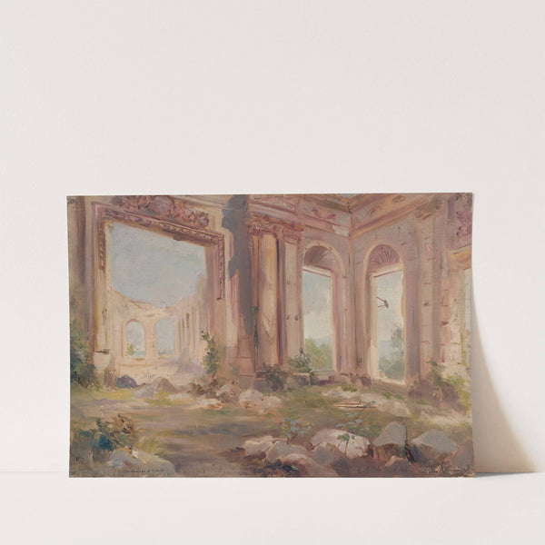 Le château de Saint-Cloud en ruines ; la salle des gardes by Jean Baptiste Edmond Allouard