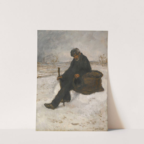 Le cheminot dans la neige by Jean François Raffaëlli