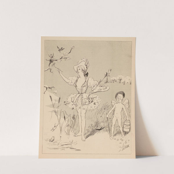 Le Chevalier Printemps nous prépare un chef-d’oeuvre by Adolphe Léon Willette