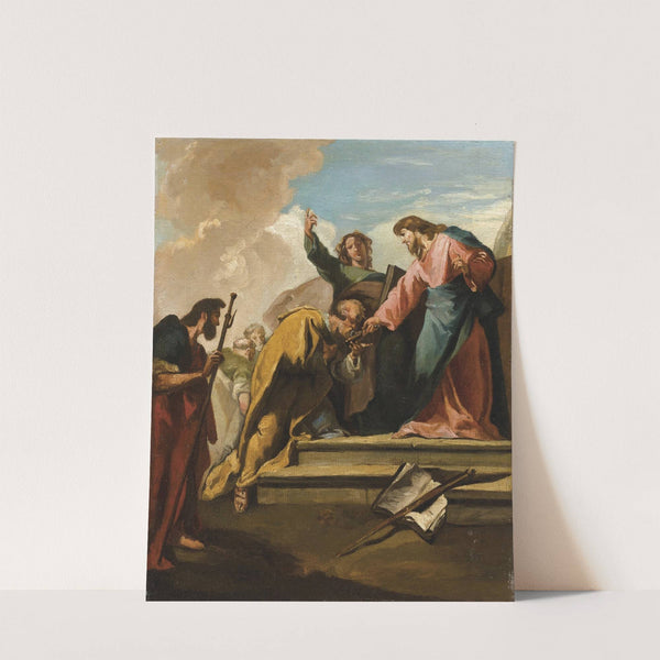 Le Christ et Saint Pierre by Giovanni Battista Pittoni